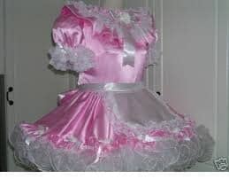 This image depicts a pink A Sissy Dress that is both adorable and coloured pink.