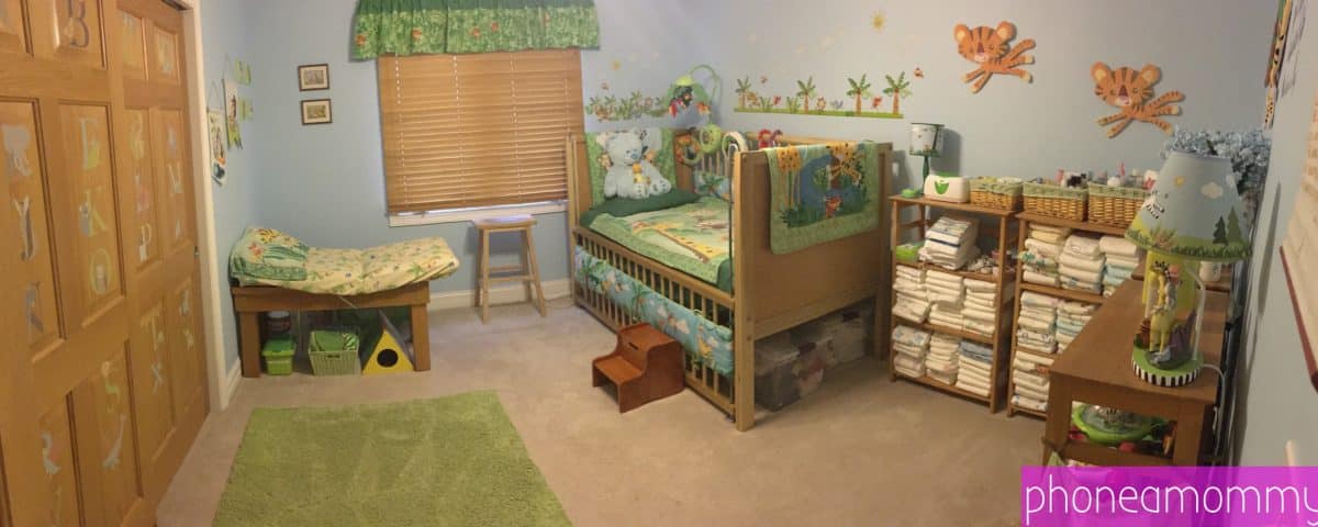 There was an adult nursery room, a bedroom with a bed, and literature in the room.